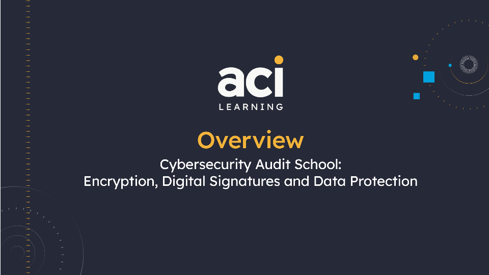 Cybersecurity Audit School: Encryption, Digital Signatures, and Data Protection  Overview